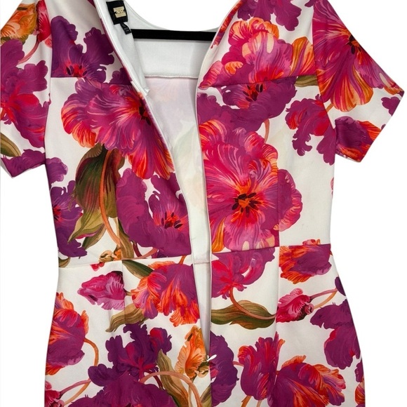 Alexia Admor Scuba Midi Floral Dress Size 10 - Picture 9 of 15